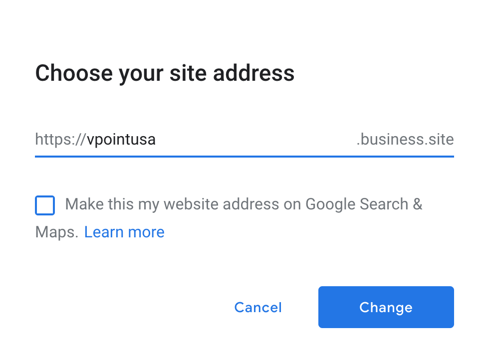 Google My Business Website- Choosing Your Site Name